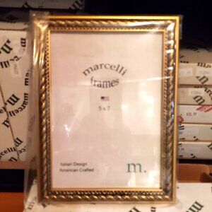 FG Galassi & Marcelli Frames One 5"x7" Antique Gold Rope Styled Frame NIB